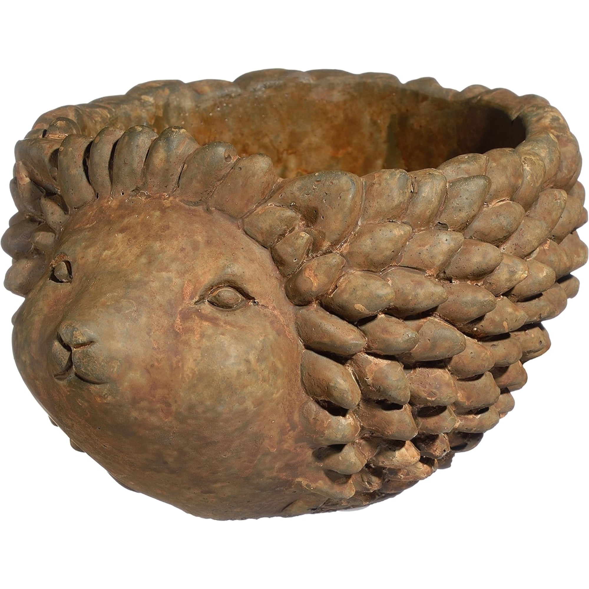 Large Rust Cement Hedgehog Indoor/Outdoor Planter