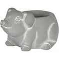 thumbnail image 1 of Classic Home and Garden Cement Buddies Indoor/Outdoor Planter with Drainage Hole, Piglet, Natural Gray, 6.5", 1 of 3