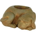 thumbnail image 1 of Classic Home and Garden Cement Buddies Indoor/Outdoor Planter with Drainage Hole, Sleeping Dog, Small, Rust Brown, 7", 1 of 2