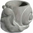 thumbnail image 1 of Classic Home and Garden Cement Buddies Indoor Outdoor Planter with Drainage Hole, Smiling Snail, Natural Gray, Small, 6in, 1 of 5