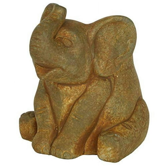 Classic Home and Garden 260004P-433 Elephant Planter, Small, Rust