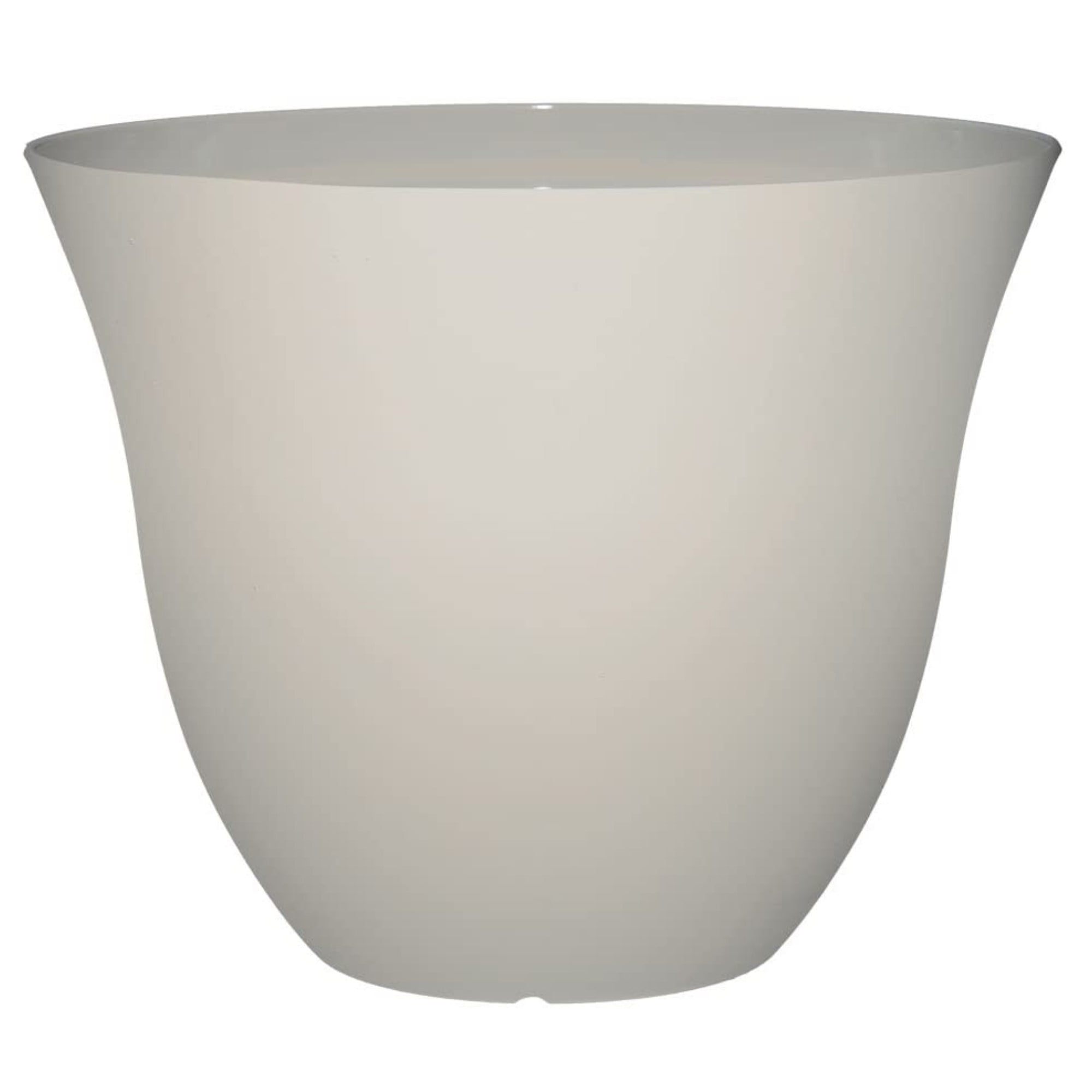 Classic Home and Garden Indoor/Outdoor Round Resin Honeysuckle Planter Pot, White Vanilla, 13in
