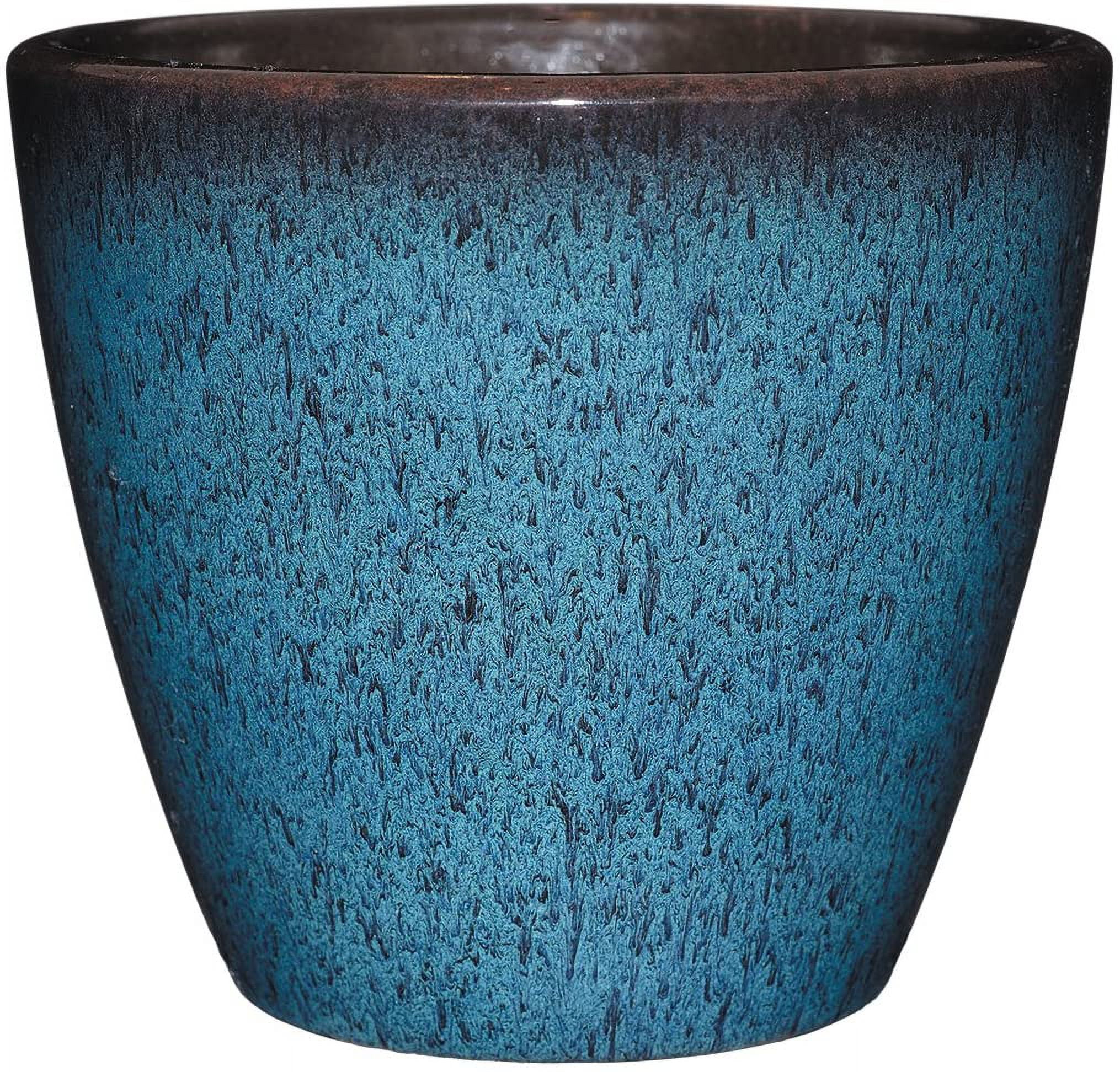 Indigo 8" Round Resin Indoor/Outdoor Planter