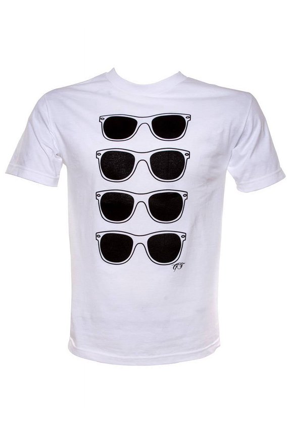 Classic Horn-rimmed Sunglass Print Long And Short Sleeve T-Shirt