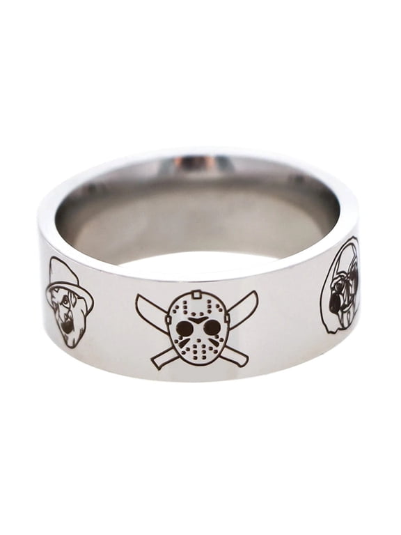 Classic Horror Characters Stainless Steel Band Ring Adult Size 7