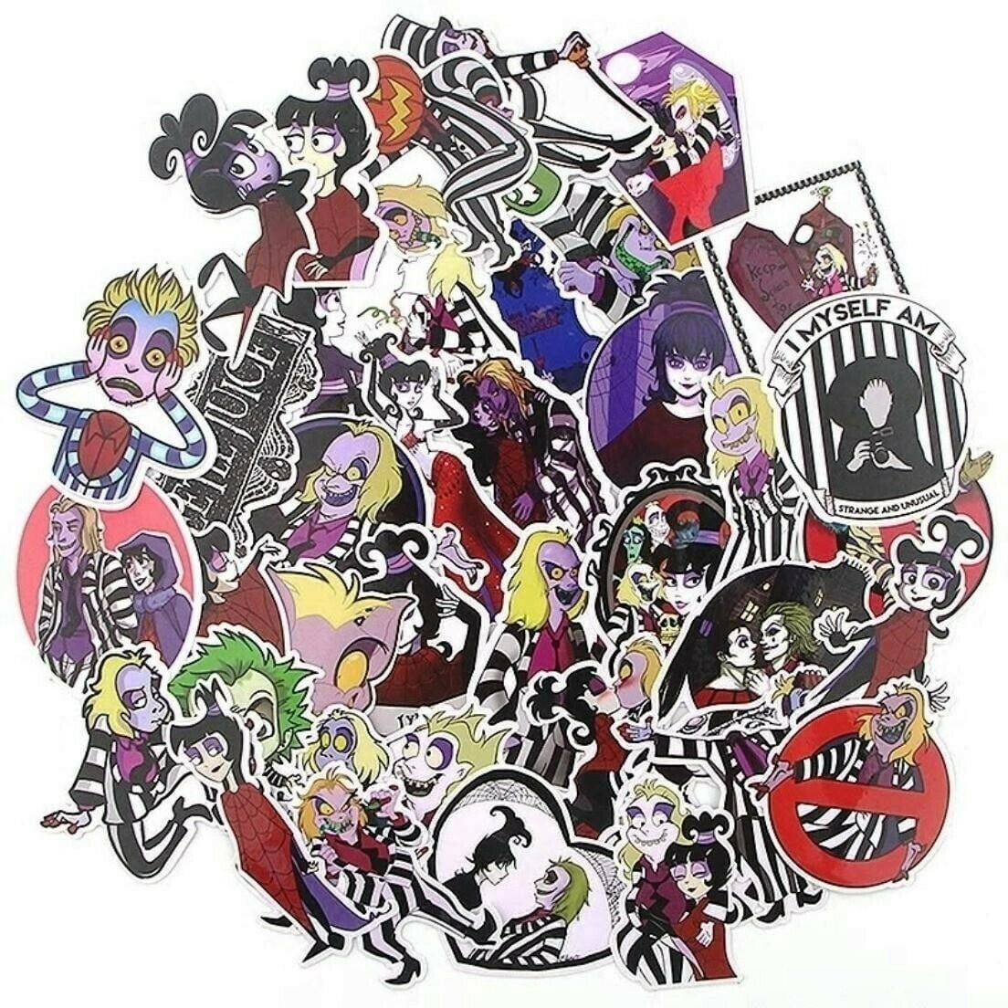 Beetlejuice Vinyl-Aufkleber, Groß, Deluxe-Aufkleber, Variety Pack