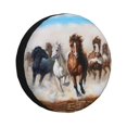 Classic Horse Running Painting Spare Wheel Cover for Mitsubishi Pajero