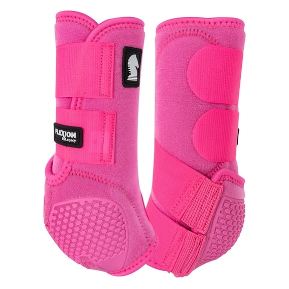 Classic Equine Flexion SMB Sport Boots by Legacy - Cradle Fetlock System & Perforated Neoprene Horse Leg Protection Hot Pink / Medium / Hind