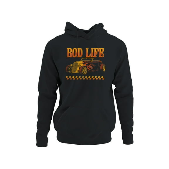 Classic Hot Rod Life Flames Men's Hoodie