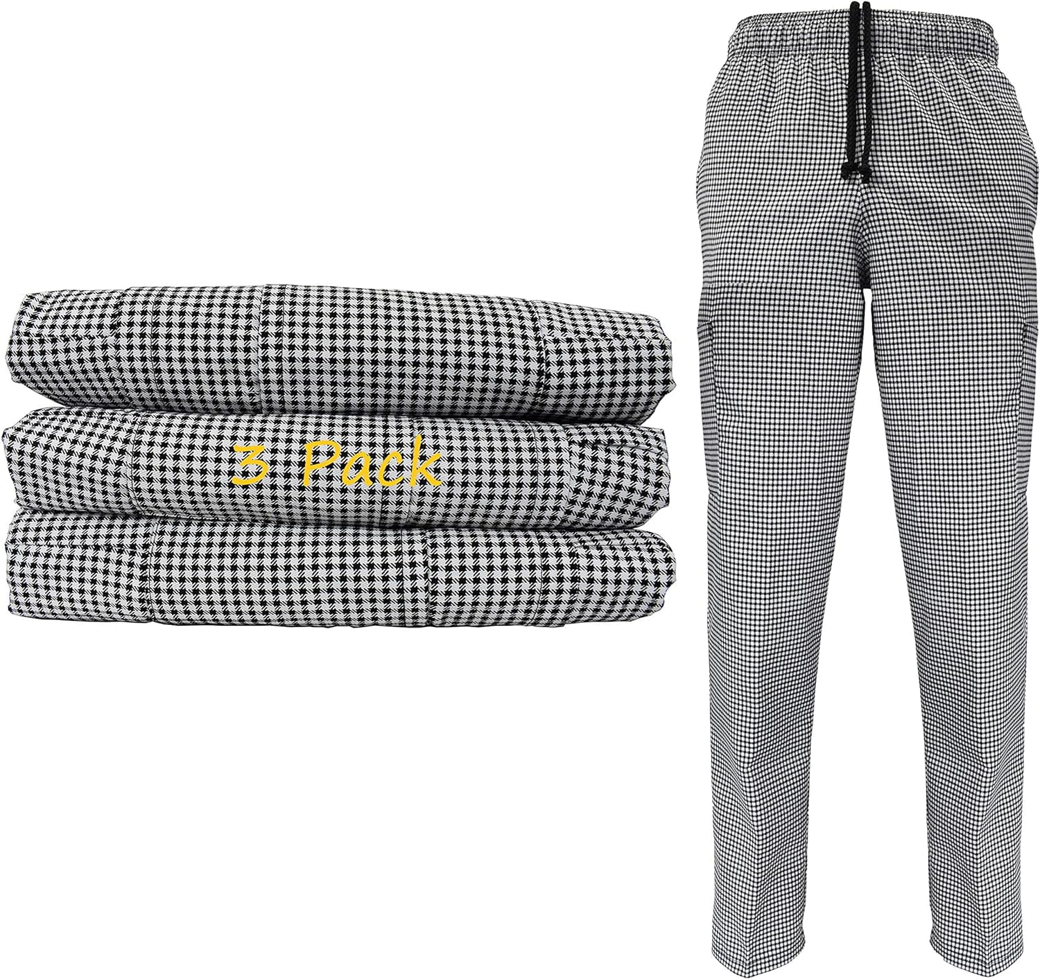 Classic Houndstooth Chef Pants With MultiPack QTYS Available