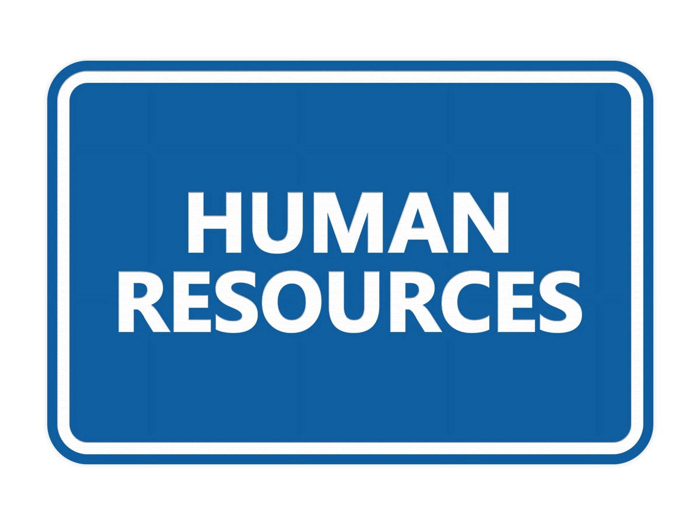 Classic Human Resources Sign (Blue) - Large - Walmart.com