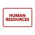 thumbnail image 1 of Classic Human Resources Sign (White/Red) - Large, 1 of 1