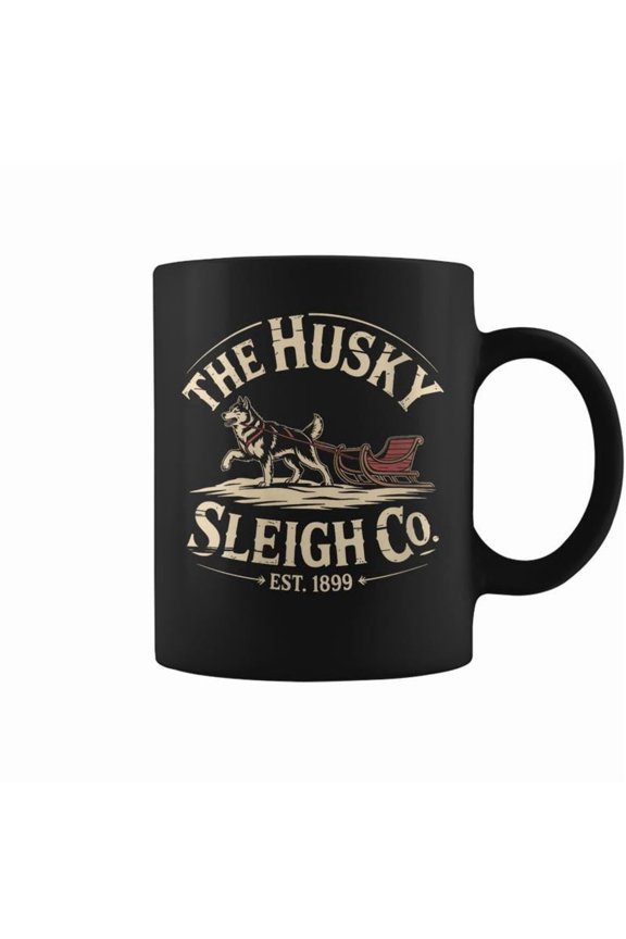 Classic Husky Christmas Dog Lover Retro Style Coffee Mugs