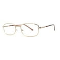 thumbnail image 1 of Classic Iconic Dad Fashion Narrow Rectangle Snug Reading Glasses Gold +3.5, 1 of 4