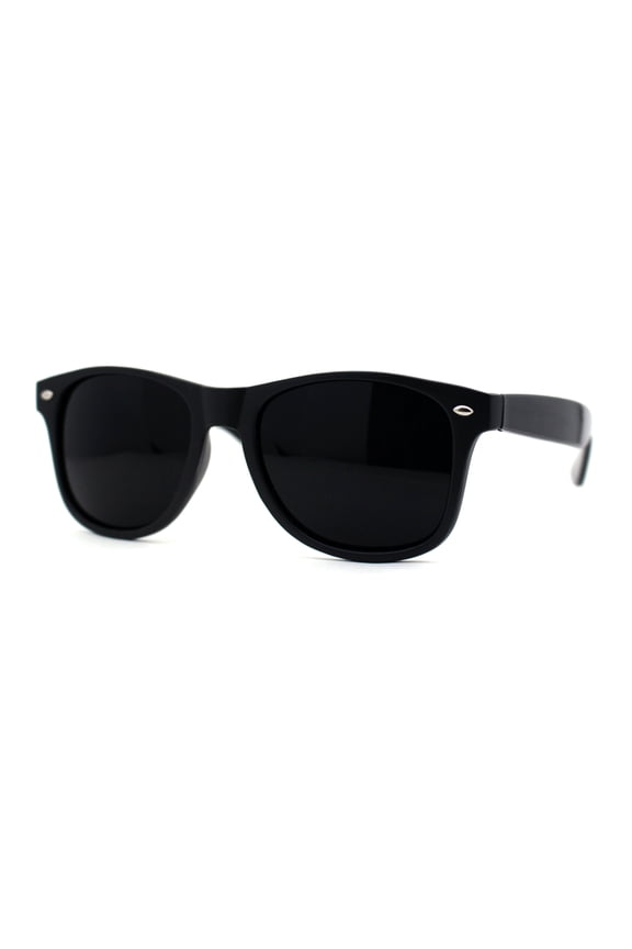 Classic Iconic Hipster Horn Rim Sunglasses Matte Black Shiny Arm
