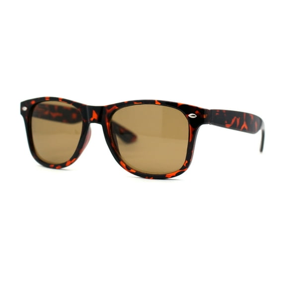 Classic Iconic Hipster Horn Rim Sunglasses Tortoise Brown