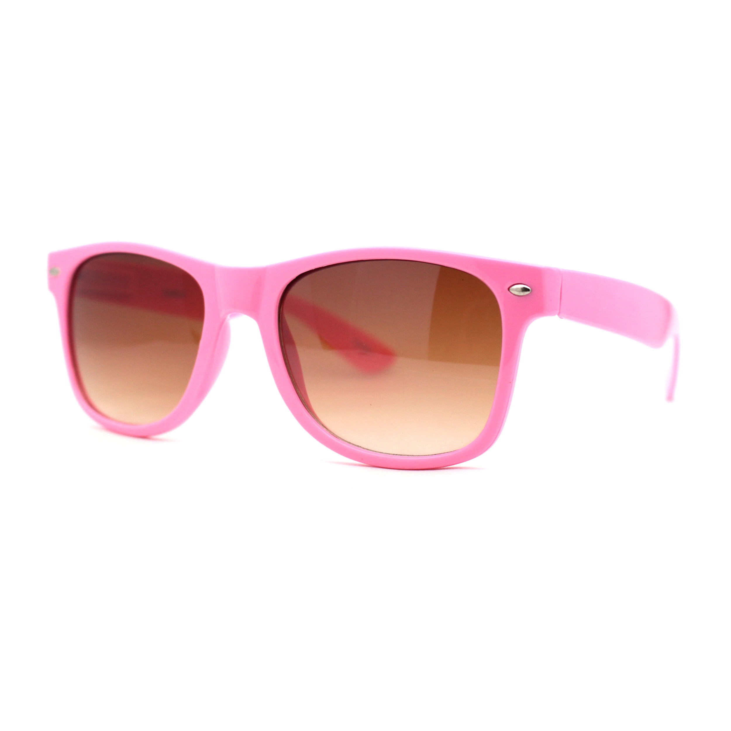 Classic Iconic Pop Color Horn Rim Sunglasses Pink Brown - Walmart.com