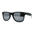 thumbnail image 1 of Classic Iconic Silver Mirror Lens Horn Rim Sunglasses Matte Black, 1 of 4