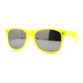 thumbnail image 1 of Classic Iconic Silver Mirror Lens Horn Rim Sunglasses Yellow, 1 of 4