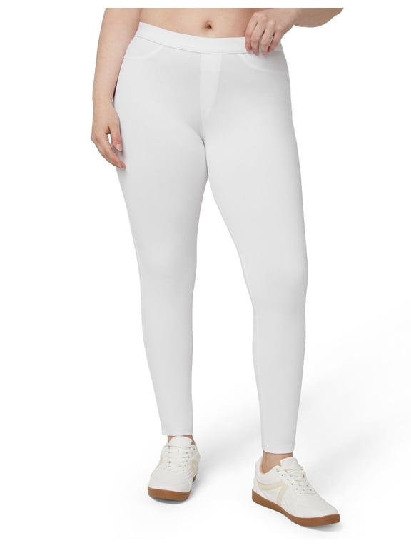 Women's Classic Indigo Denim Legging, White, Medium