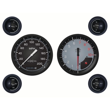 Classic Instruments AX51GBLF AutoCross Gray 6 Gauge Set