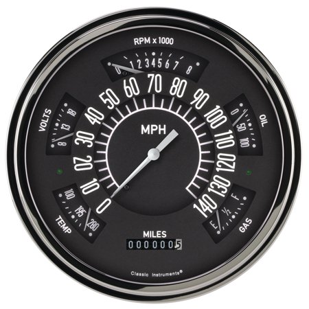 Classic Instruments CH49B Classic Line Gauge Package Black