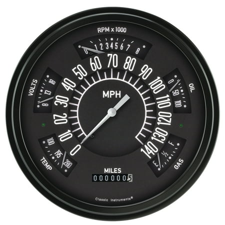 Classic Instruments FB66B Black Series Gauge Package