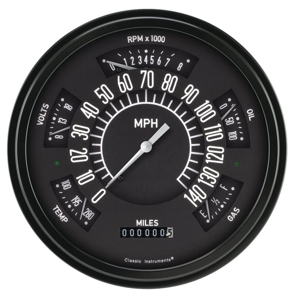 Classic Instruments FB66B Black Series Gauge Package