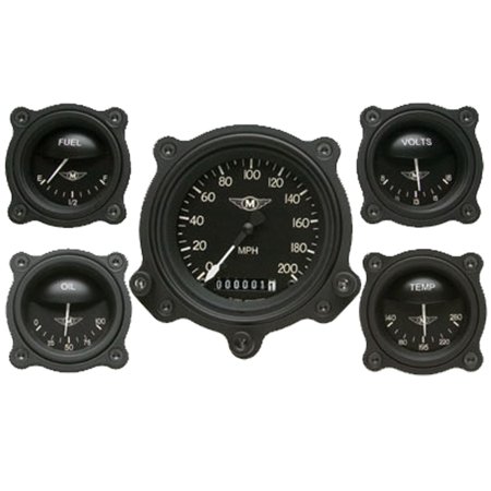 Classic Instruments MA00BLFBZ Moal Bomber Series 5 Gauge Package with Bezel