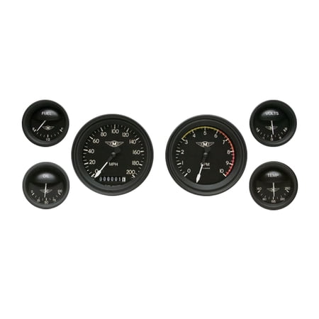Classic Instruments MA01BLF Moal Bomber Series 6 Gauge Package