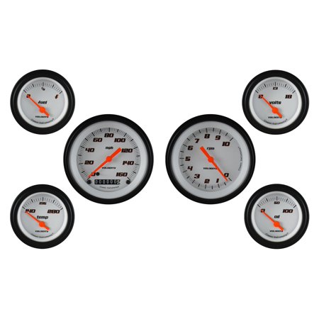 Classic Instruments ?VS01WBLF Velocity White Six Gauge Set