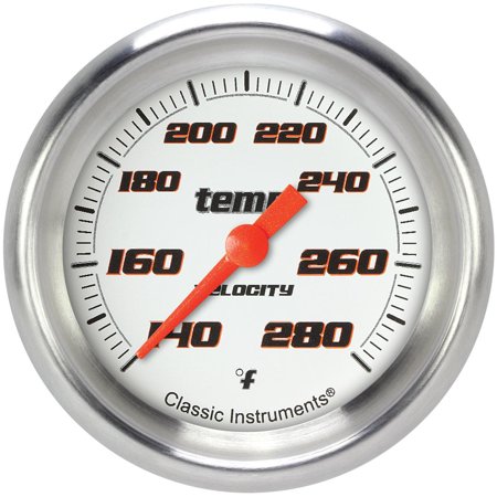 Classic Instruments Velocity White Temperatu re Gauge 2-5/8 Full Swee CLAVS326WAPF-06