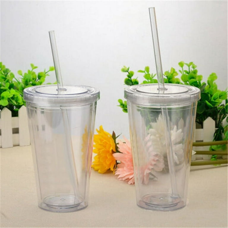1pc 20 Oz Stainless Steel Metal Cup With Lid & Straw, Reusable