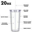 4-Pack 40oz Acrylic Tumblers With Handle & Lids - Double Wall, BPA Free, Cup Holder Friendly