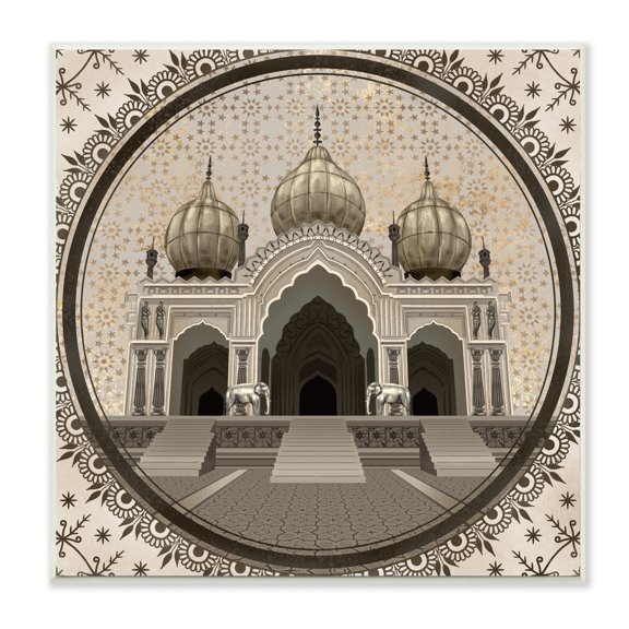 Stupell Industries Classic Islamic Architecture Geometric Arabesque Pattern,12 x 12,Designed by Ziwei Li