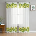 Classic Italian Brunch Pattern Lemon Fruit Tulle Curtains for Living