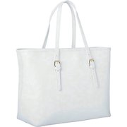 SHARO Womens Classic White Leather Hand Made HandBag Tote