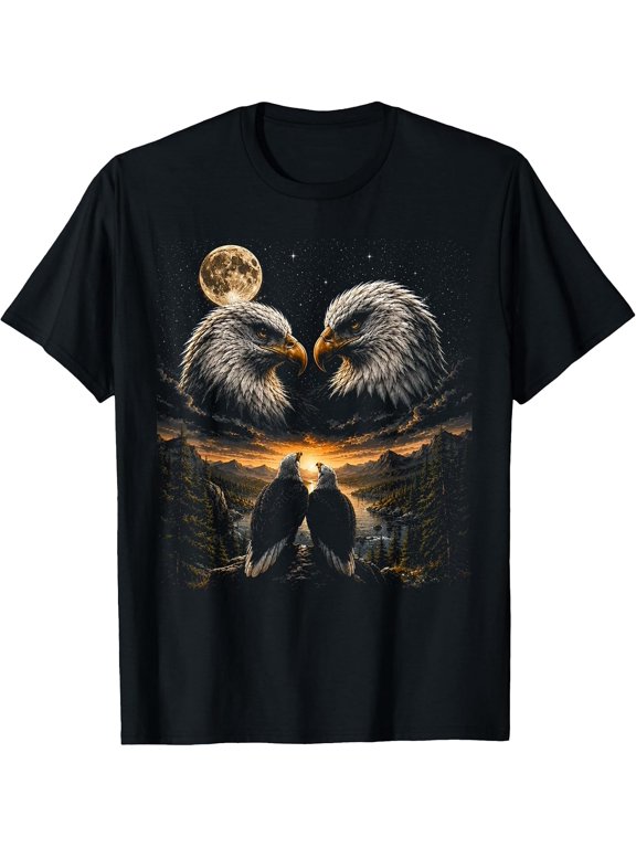 Classic Jackie & Shadow Eagle Family T-Shirt for Nature Enthusiasts