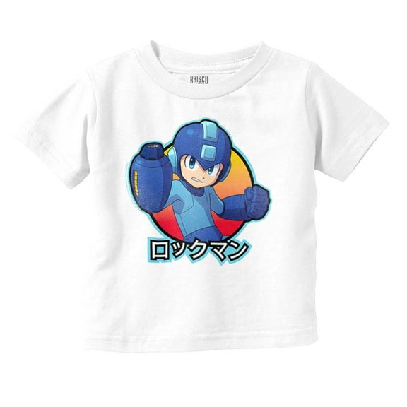 Classic Japanese Video Game Mega Man Toddler Boy Girl T Shirt Infant Toddler Brisco Brands 4T