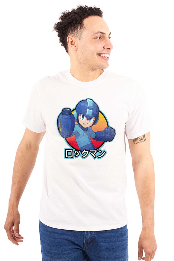 Classic Japanese Video Game Mega Man Unisex Plus Size Graphic Tee Brisco Brands 3X
