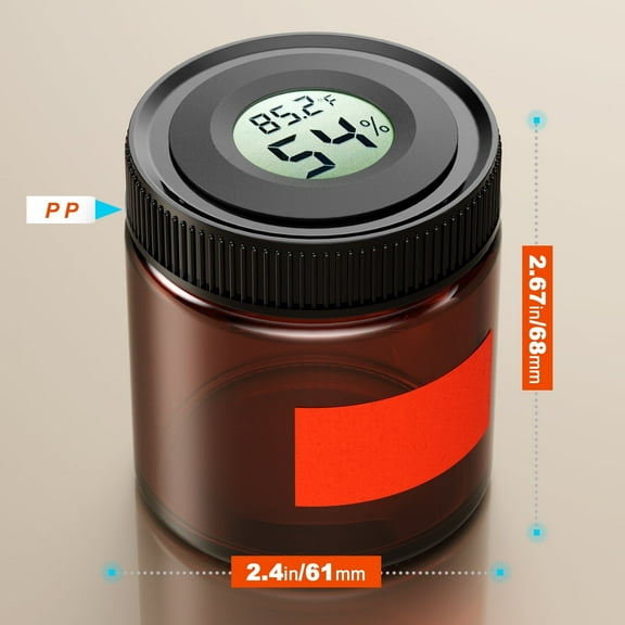 Classic Jar Smell Proof Jar,Container with Lid,2pcs(100ml amber)