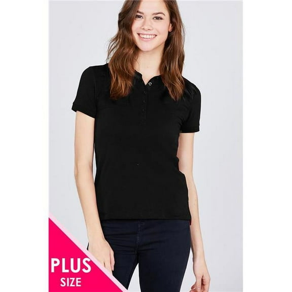 Classic Jersey Spandex Polo Top