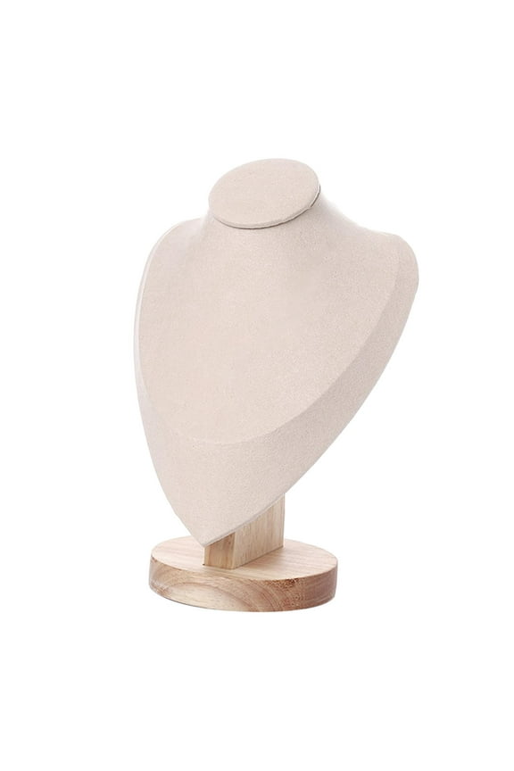 Classic Jewlery Display Stand Wooden Necklaces Bust Pendants Holder Easy