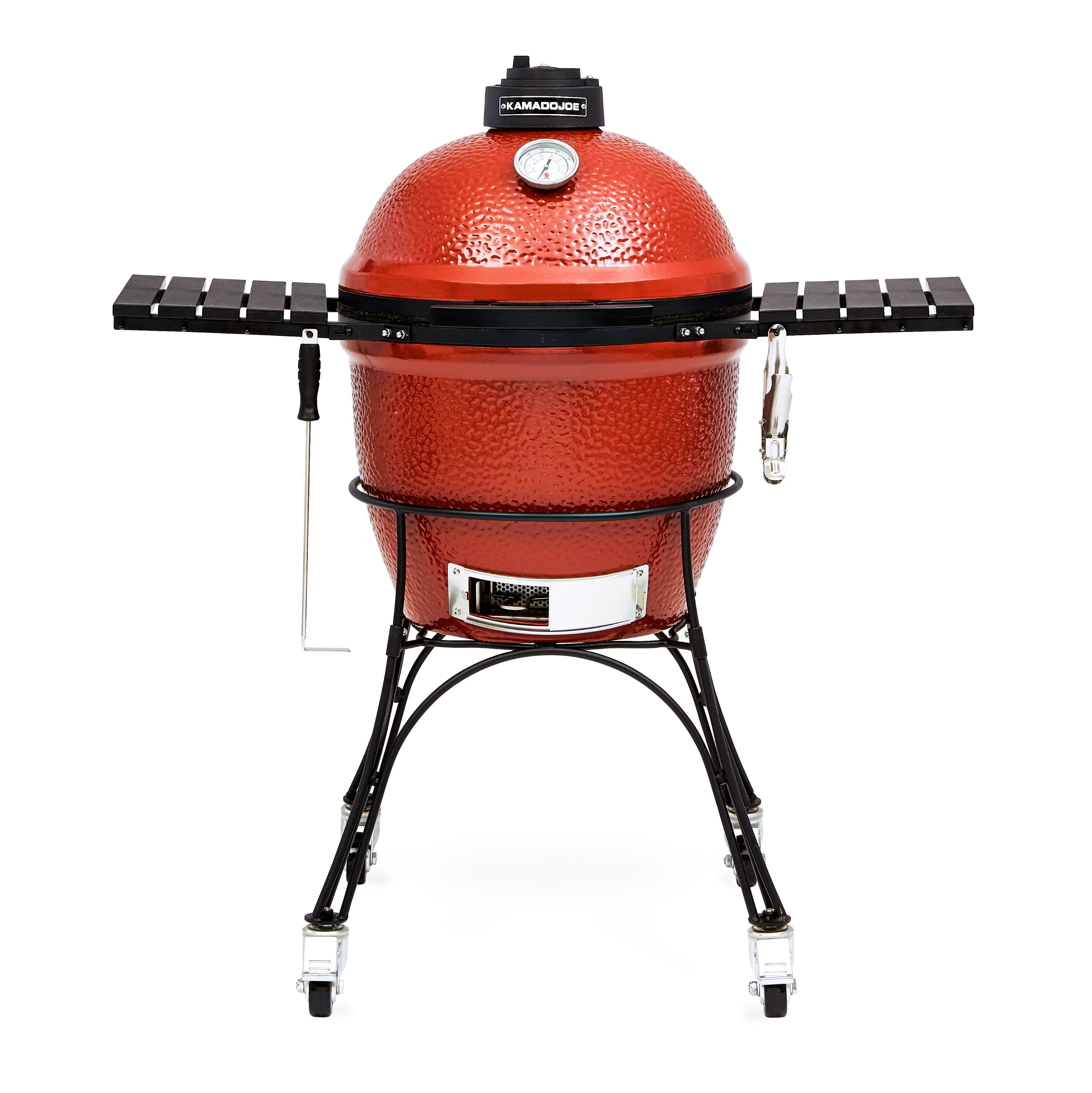 marionet Tålmodighed publikum Classic Joe I 18 in. Charcoal Grill in Red with Cart, Side Shelves, Grill  Gripper, and Ash Tool - Walmart.com
