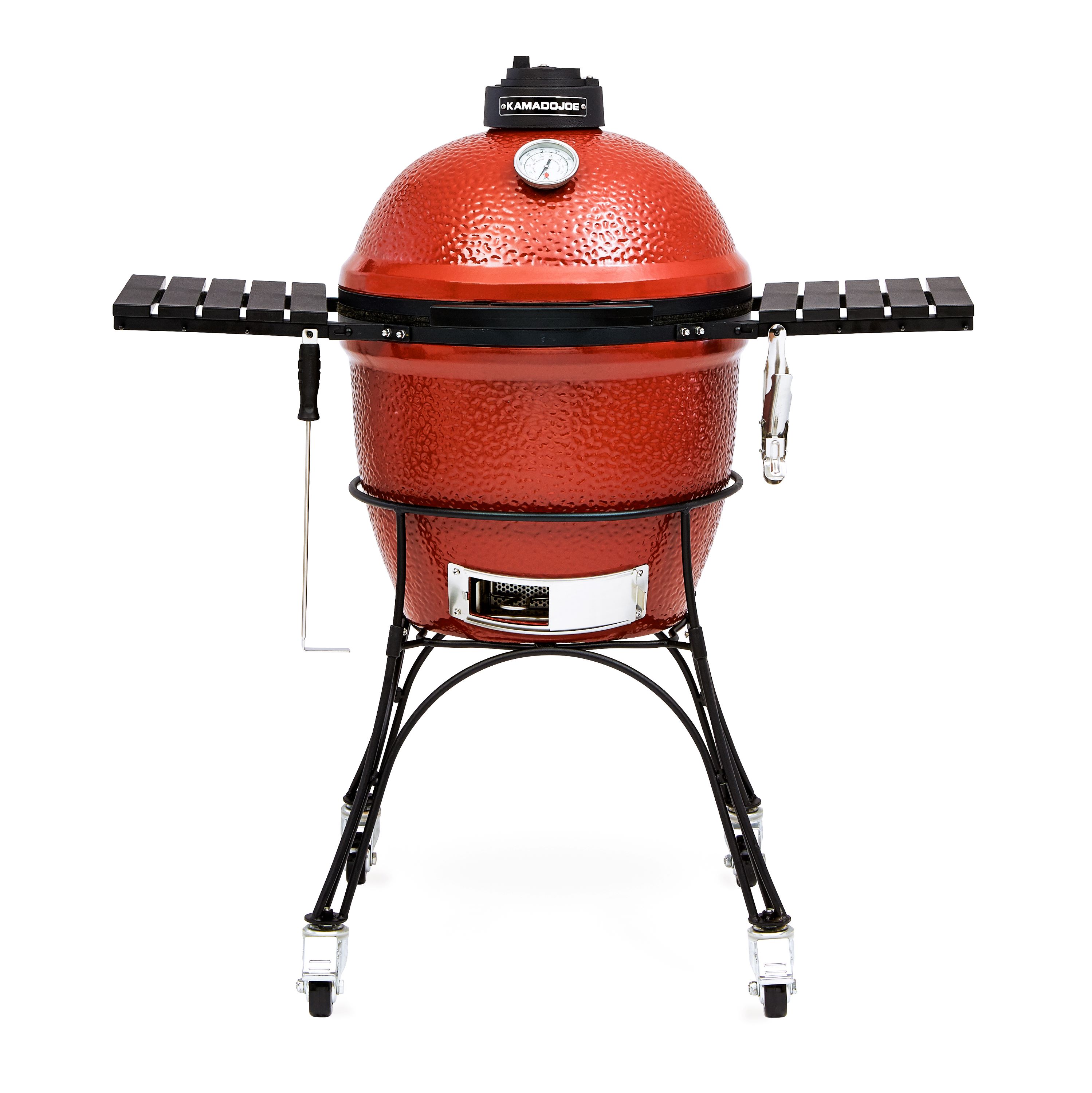 Classic Joe I 18 in. Charcoal Grill in Red with Cart, Side Shelves, Grill Gripper, and Ash Tool - image 1 of 12