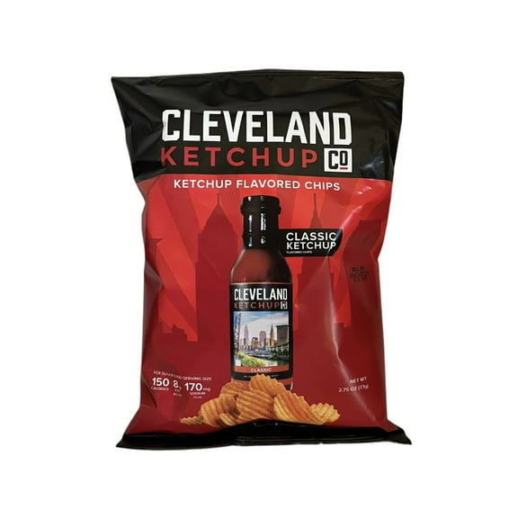 Classic Ketchup Flavored Potato Chips by Cleveland Ketchup Co., 8oz (Pack of 2)