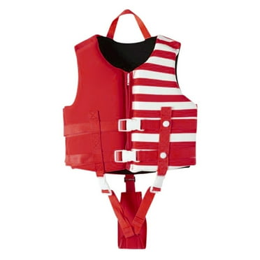 Classic Kids Life Vest, USCG Approved Type III Life Jacket, Perfect for Boating, Swimming, Watersports,Red,L/XL