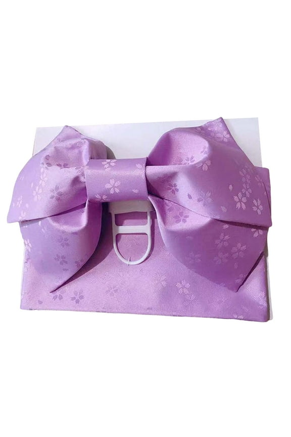 Classic Kimono Obi Japanese Sash Belt, Waist Strap, Pre Tied Bow for Women Sakura Pattern , , 32cmx26cmx9cm