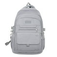 thumbnail image 1 of Classic Laptop Backpack,Water-Resistant Pack Bookbag Ruckback with Compartments,12.2x7.08x17.74" Basic Travel Backpack Bookbag,Water Resistant Computer Computer Bag Laptop Notebook,Grey, 1 of 9