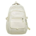 thumbnail image 1 of Classic Laptop Backpack,Water-Resistant Pack Bookbag Ruckback with Compartments,12.2x7.08x17.74" Basic Travel Backpack Bookbag,Water Resistant Computer Computer Bag Laptop Notebook,White, 1 of 9